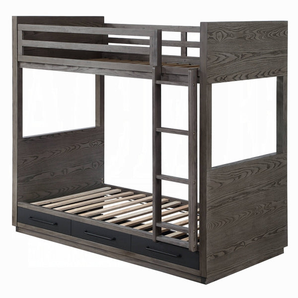 Estevon Twin-Twin Bunk Bed With Storage - Jay's Mattress Plus (NY)