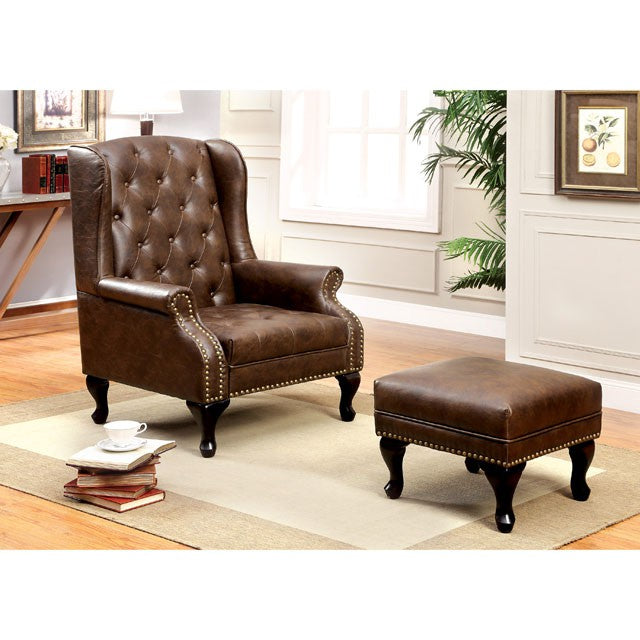 VAUGH Rustic Brown Ottoman - Jay's Mattress Plus (NY)