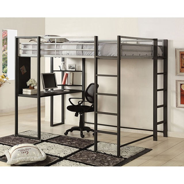 Sherman Silver/Gun Metal Full & Queen Bed w/ Workstation - Jay's Mattress Plus (NY)