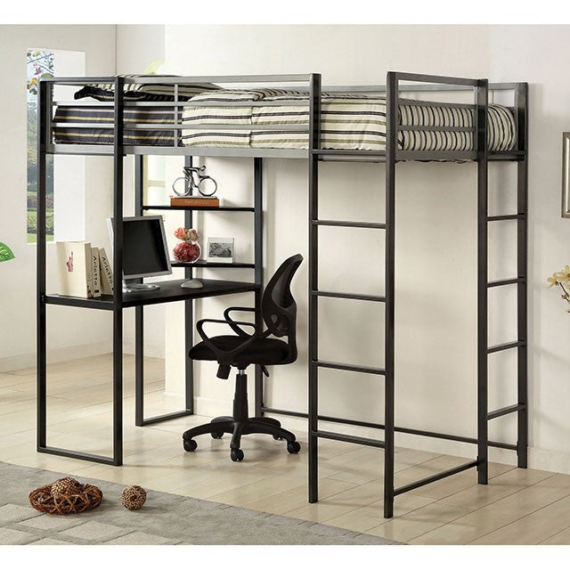 Sherman Silver/Gun Metal Full & Queen Bed w/ Workstation - Jay's Mattress Plus (NY)