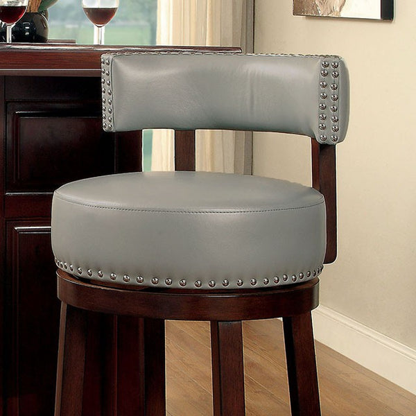 SHIRLEY Dark Oak/Gray 29" Bar Stool - Jay's Mattress Plus (NY)