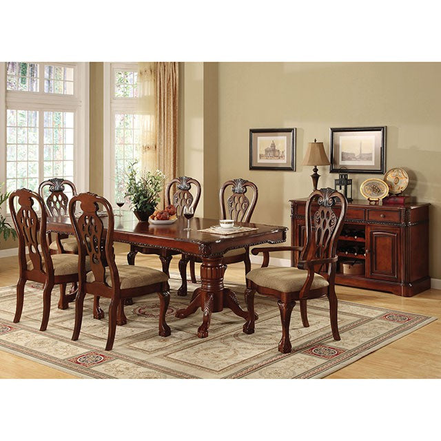 GEORGETOWN Antique Cherry Dining Table w/ Double Pedestals