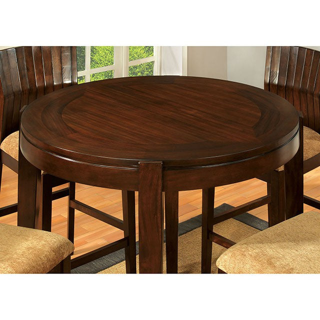 Ottawa Round Dining Table Brown - Jay's Mattress Plus (NY)