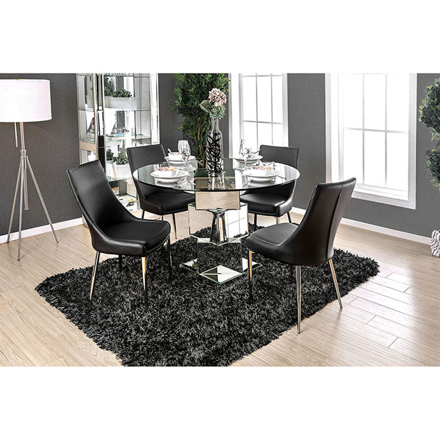 Izzy 5 Pc Dining Table Set (White Chairs) - Jay's Mattress Plus (NY)