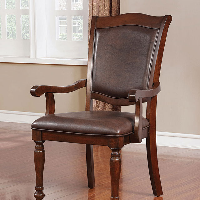 Sylvana Brown Cherry/Espresso Arm Chair (2/CTN) image