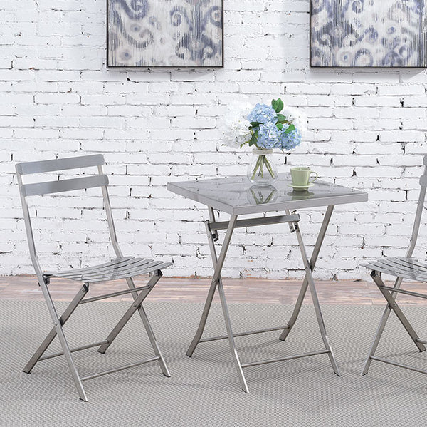 Lilah Stainless Folding Table - Jay's Mattress Plus (NY)