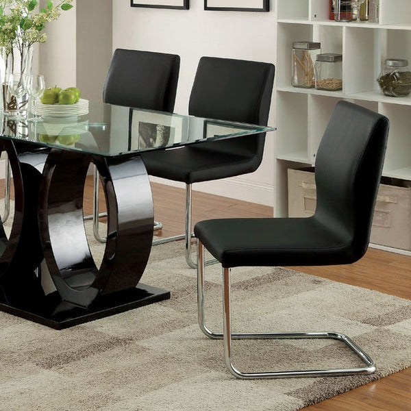 Lodia 7 Pc Dining Table Set Black - Jay's Mattress Plus (NY)