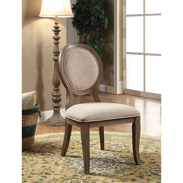 Kathryn Rustic Dark Oak Round Dining Table, Rustic Oak - Jay's Mattress Plus (NY)