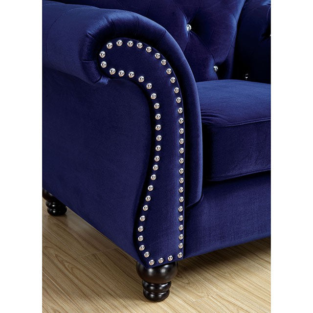 Jolanda Chair Blue & Grey - Jay's Mattress Plus (NY)