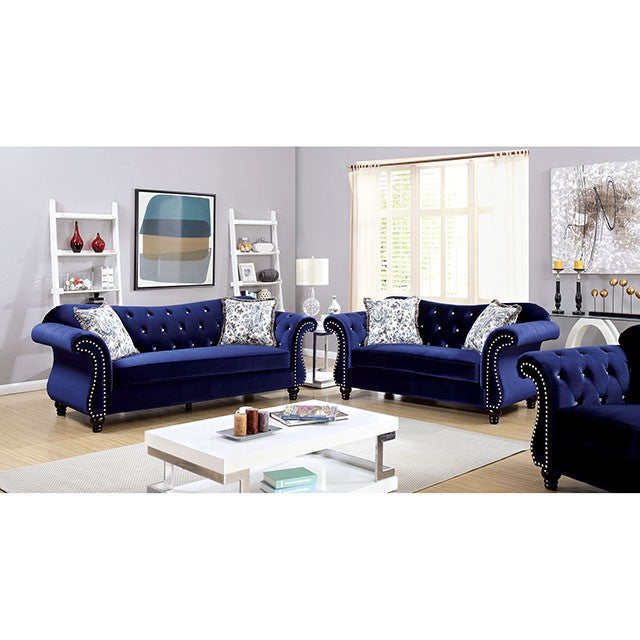 Jolanda Chair Blue & Grey - Jay's Mattress Plus (NY)
