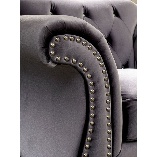 Jolanda Chair Blue & Grey - Jay's Mattress Plus (NY)