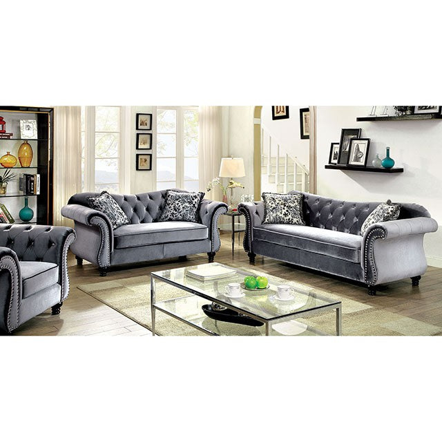 Jolanda Chair Blue & Grey - Jay's Mattress Plus (NY)