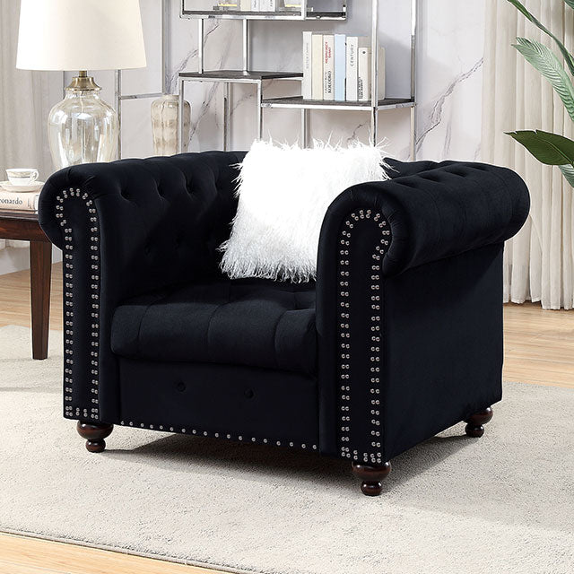 Giacomo Chair Black & Blue - Jay's Mattress Plus (NY)