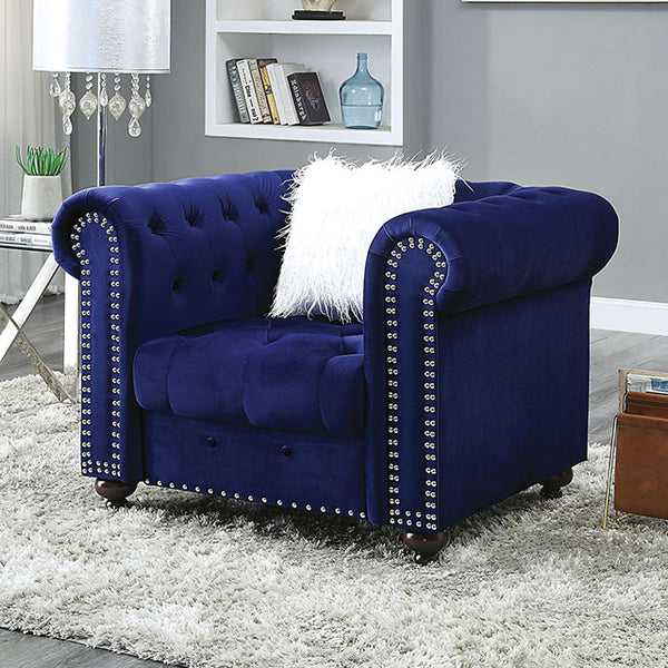 Giacomo Chair Black & Blue - Jay's Mattress Plus (NY)