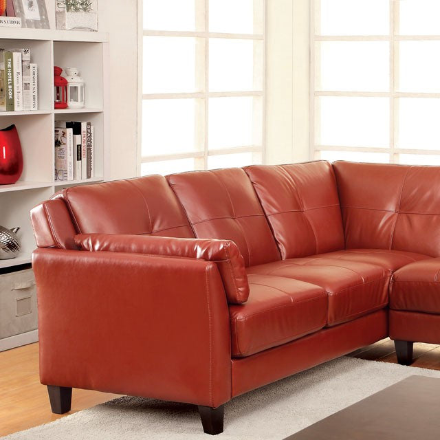 PEEVER Mahogany Red Sectional, Mahogany Red (K/D) image