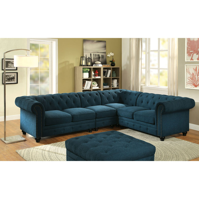 Stanford Armless Chair Teal - Jay's Mattress Plus (NY)