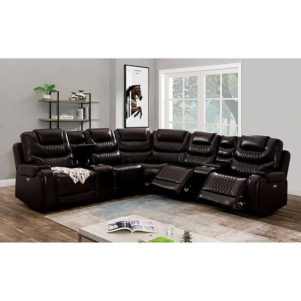 Mariah Power Sectional Brown - Jay's Mattress Plus (NY)