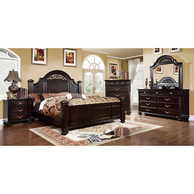 Syracuse Bed Cherry & Grey - Jay's Mattress Plus (NY)