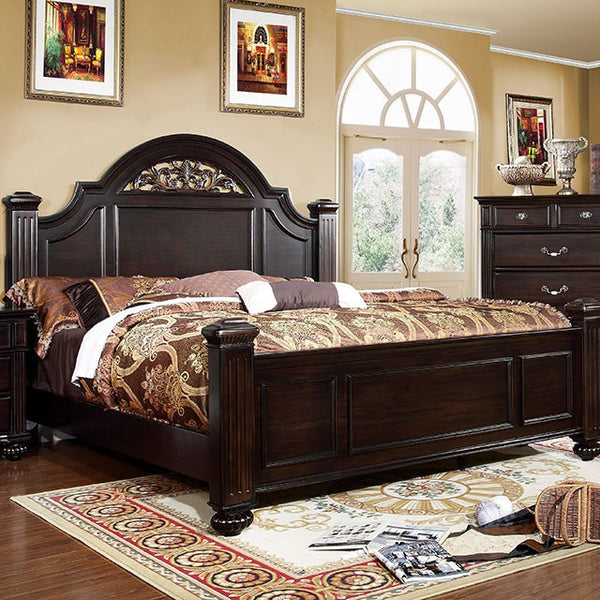 Syracuse Bed Cherry & Grey - Jay's Mattress Plus (NY)