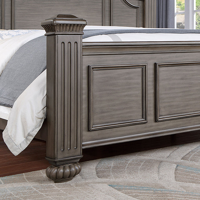 Syracuse Bed Cherry & Grey - Jay's Mattress Plus (NY)