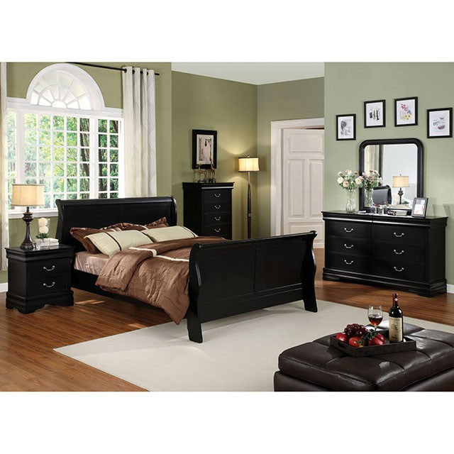 Louis Philippe Cal.King Bed Black & Grey - Jay's Mattress Plus (NY)
