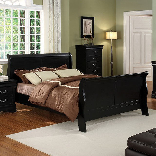 Louis Philippe Cal.King Bed Black & Grey - Jay's Mattress Plus (NY)