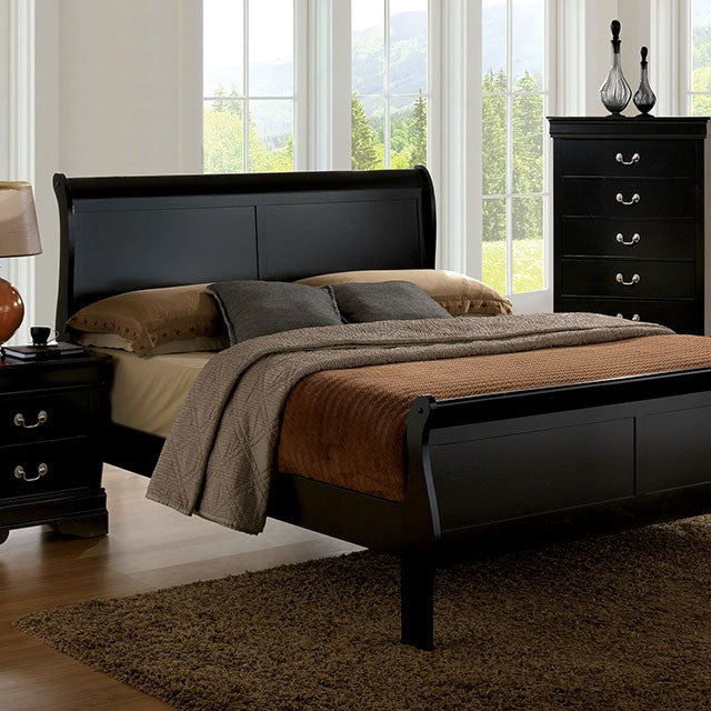 Louis Philippe Bed Black, White, & Cherry - Jay's Mattress Plus (NY)
