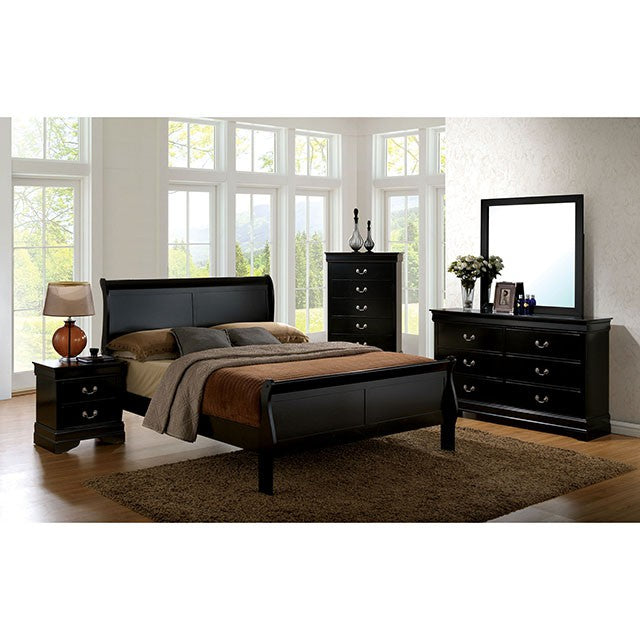 Louis Philippe Mirror Black - Jay's Mattress Plus (NY)