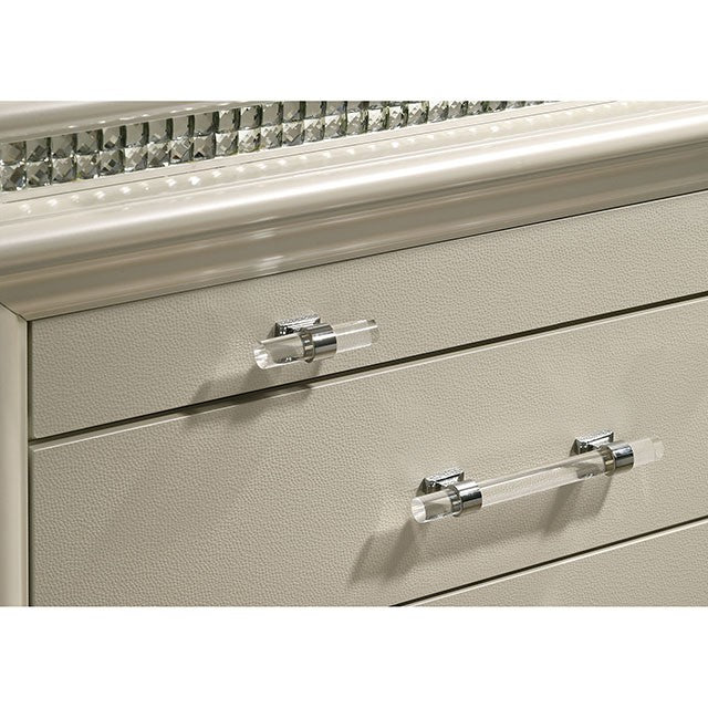 Maddie Bed White & Silver - Jay's Mattress Plus (NY)