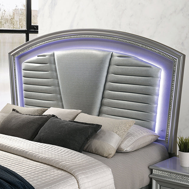 Maddie Bed White & Silver - Jay's Mattress Plus (NY)