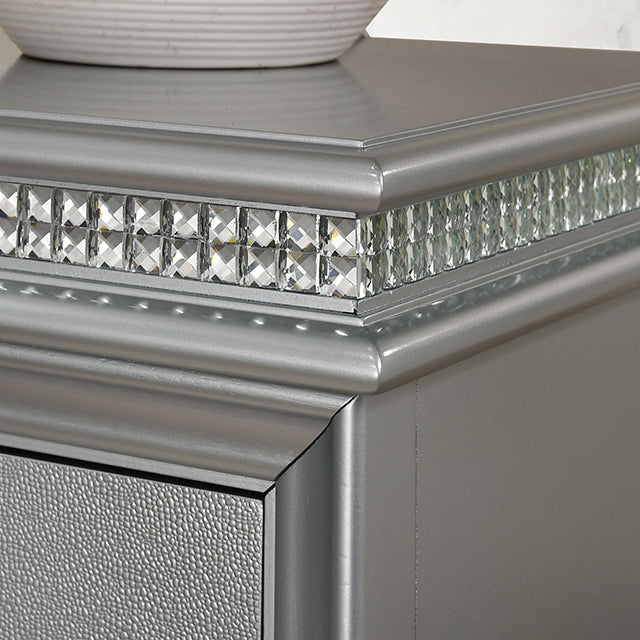 Maddie Bed White & Silver - Jay's Mattress Plus (NY)