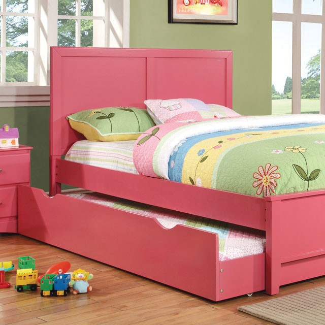 PRIAM Full & Twin Bed, White/Gray, Pink, Chrome, & Yellow - Jay's Mattress Plus (NY)