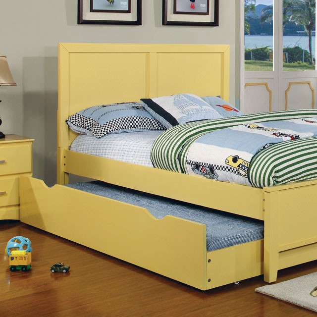 PRIAM Full & Twin Bed, White/Gray, Pink, Chrome, & Yellow - Jay's Mattress Plus (NY)