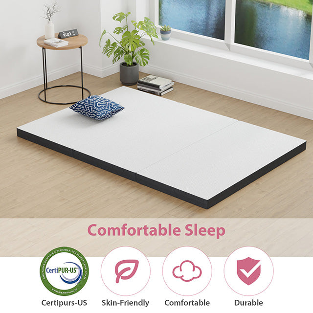 Hollyhock 3" Full Tri-Fold Memory Foam Topper - Jay's Mattress Plus (NY)