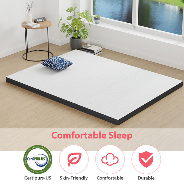 Hollyhock 3" Queen Tri-Fold Memory Foam Topper - Jay's Mattress Plus (NY)