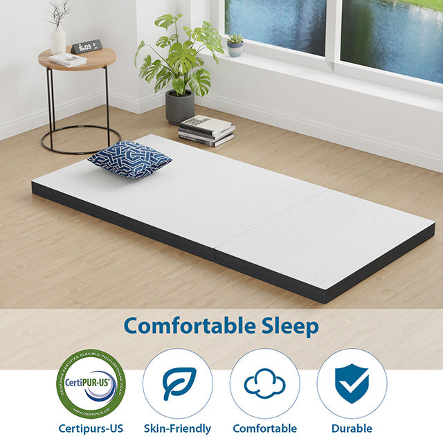 Hollyhock 3" Twin XL Tri-Fold Memory Foam Topper - Jay's Mattress Plus (NY)