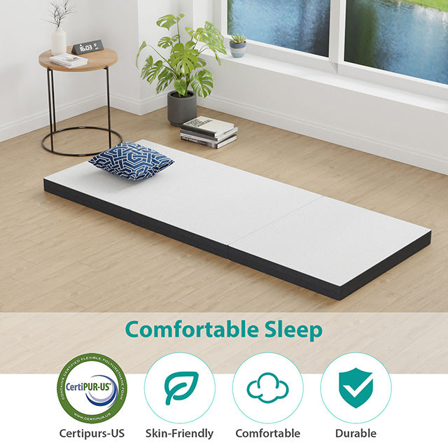 Hollyhock 4" Queen Tri-Fold Memory Foam Topper - Jay's Mattress Plus (NY)