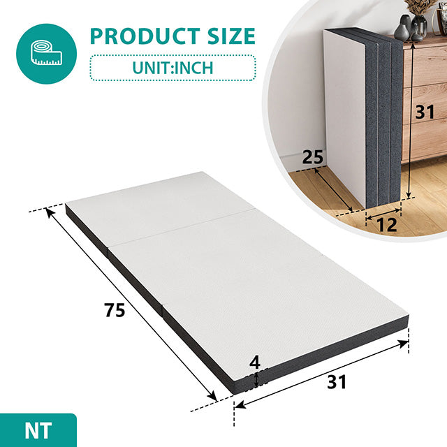 Hollyhock 4" Queen Tri-Fold Memory Foam Topper - Jay's Mattress Plus (NY)