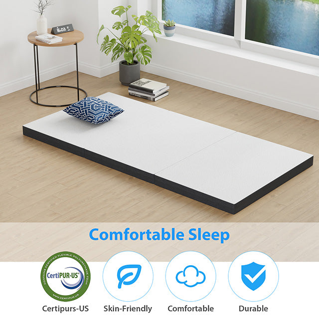 Hollyhock 4" Twin Tri-Fold Memory Foam Topper - Jay's Mattress Plus (NY)
