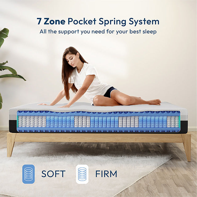 Verbena 12" Queen Hybrid Pocket Coil Mattress - Jay's Mattress Plus (NY)