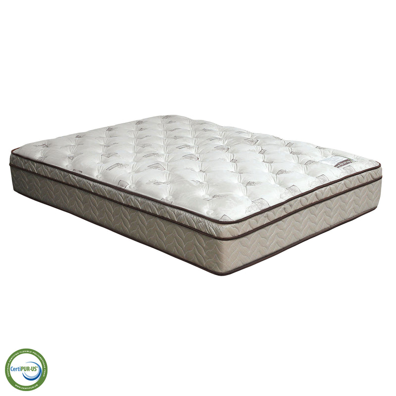 Lilium White/Brown 13" Euro Pillow Top Mattress, Cal.King - Jay's Mattress Plus (NY)
