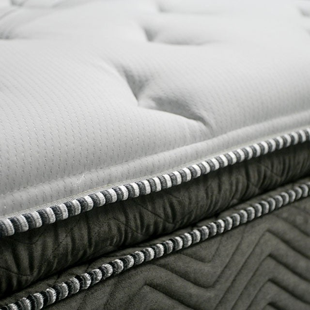 STORMIN White/Gray 13" Euro Pillow Top Mattress, Queen - Jay's Mattress Plus (NY)