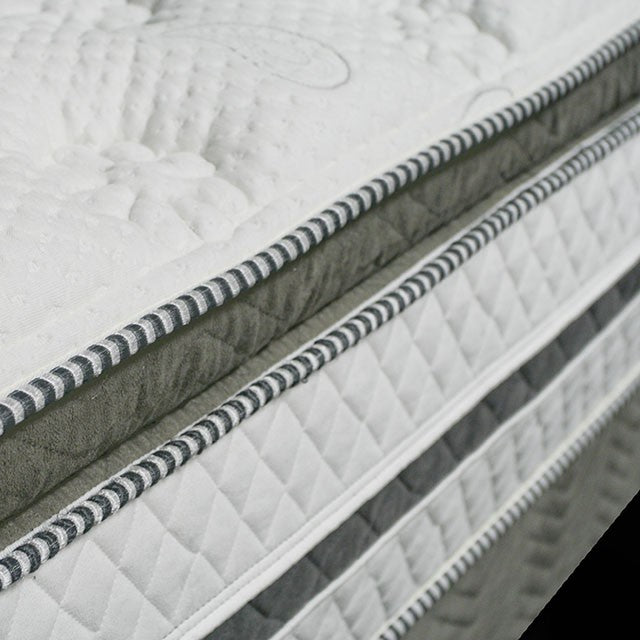 SIDDALEE White/Gray 16" Euro Pillow Top Mattress, Full - Jay's Mattress Plus (NY)