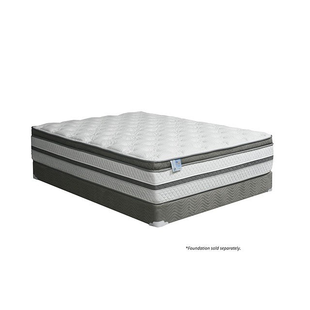 SIDDALEE White/Gray 16" Euro Pillow Top Mattress, Full - Jay's Mattress Plus (NY)
