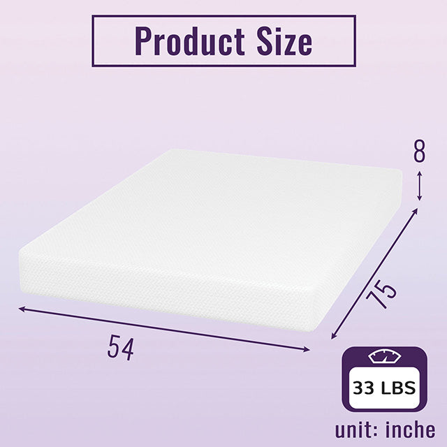Nasturtium 8" Full Bamboo Charcoal Infused Memory Foam - Jay's Mattress Plus (NY)