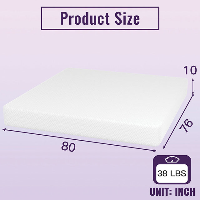 Nasturtium 10" E.King Bamboo Charcoal Infused Memory Foam - Jay's Mattress Plus (NY)