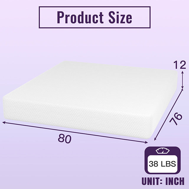 Nasturtium 12" E.King Bamboo Charcoal Infused Memory Foam - Jay's Mattress Plus (NY)