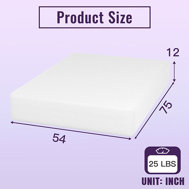 Nasturtium 12" Full Bamboo Charcoal Infused Memory Foam - Jay's Mattress Plus (NY)