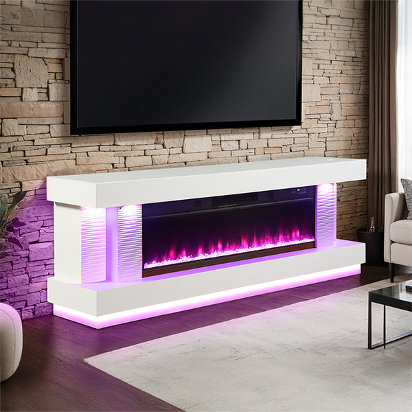 Peseux 71" TV Stand w/ Electric Fire Place - Jay's Mattress Plus (NY)