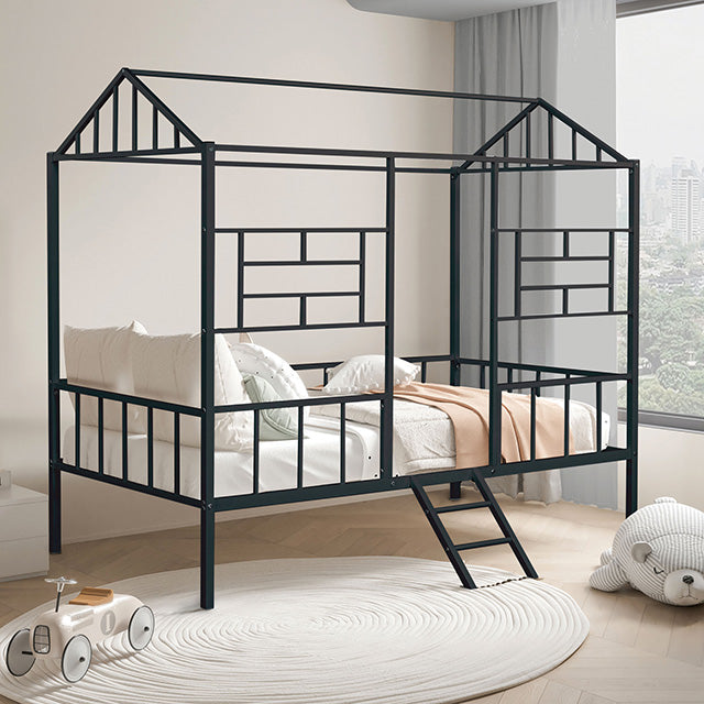 Rhonda Twin Loft Bed White, Silver, & Black - Jay's Mattress Plus (NY)
